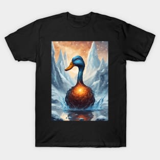 Fire And Ice Fantasy Duck T-Shirt